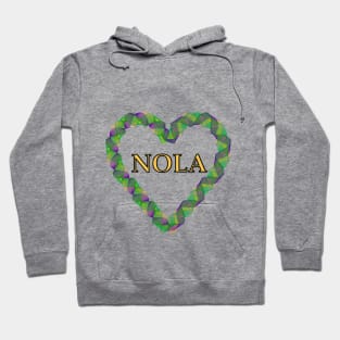 NOLA Heart Wreath - Mardi Gras Hoodie